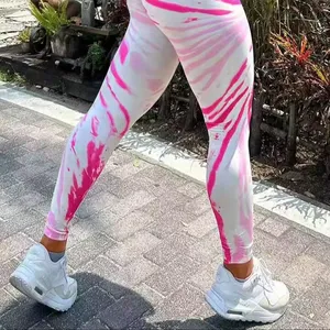 Calça legging esportiva feminina cintura alta para ioga, conjunto fitness de verão para corrida e treino à prova de choque