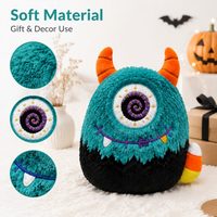 Peluche Monstre d'Halloween en Coton PP Personnalisée, Créature à un œil, Diable en fourrure, Décoration de fête, Anti-stress, Faible densité
