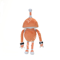 PP-Baumwoll-Roboter-Plüschtier Anpassbare Roboter-Plüschtiere Orange Besticktes Roboter-Plüschtier mit OEM ODM
