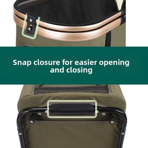 3-in-1 Pet <b>Stroller</b> Double Layer <b>Dog</b> Cat Pushchair Foldable Travel Cart Detachable Carrier - Product Image 4