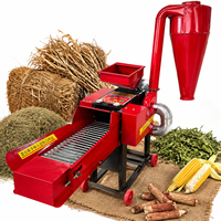 Nouvelle broyeuse à fourrage mobile multifonctionnelle avec cyclone de collecte des poussières, haute productivité, capacité de 5 tonnes/heure pour aliments secs/humides