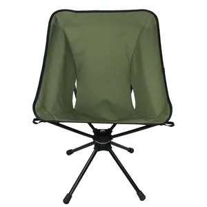 Lightweight Compact Folding Beach Swivel Chair 360 Rotatable Lounge Camping Chair for Outdoor Travel Picnic Festival Hiking