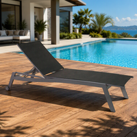 Meubles de jardin en aluminium, fauteuil solaire de balcon, chaise longue avec roulettes, offre spéciale
