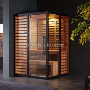 Cabina de Sauna de Lujo para Interiores, de Madera Sólida, Ecológica, con Calefactor de Infrarrojos Lejanos, para Bienestar, Desintoxicación y Spa en Casa - Product Image 1