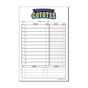 Concevez gratuitement vos propres cartes de formation d'équipe et tableaux de pirogues Cahier de notes de volley-ball Service d'impression couleur - Product Image 1