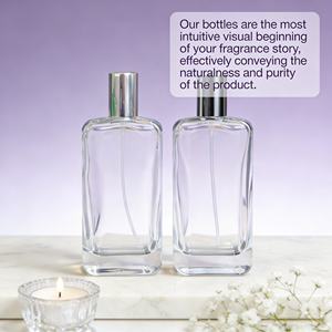 Perfume <span class=keywords><strong>de</strong></span> Vidrio Transparente con Bomba <span class=keywords><strong>de</strong></span> Pulverización, Diseño Moderno y Lujoso, Estampado Dorado, Serigrafiado, 30ml 50ml 100ml, Superventas - Product Image 3