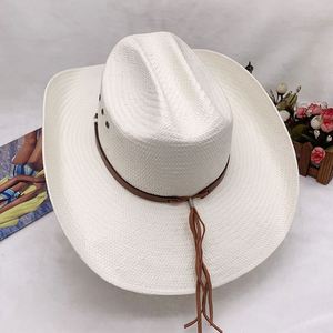 Hot Sale Panama <b>Hat</b> Sun Protection Western Sombreros Paper Cowboy <b>Straw</b> Outdoor <b>Hat</b> - Product Image 3