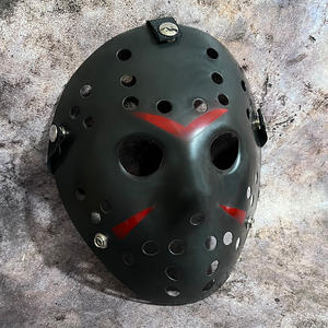 <span class=keywords><strong>Masque</strong></span> de mascarade d'<span class=keywords><strong>horreur</strong></span> d'Halloween respirant et écologique en plastique rouge et <span class=keywords><strong>blanc</strong></span> à motif de dessin animé Jason Voorhees pour les adolescents de 14 à 18 ans - Product Image 4