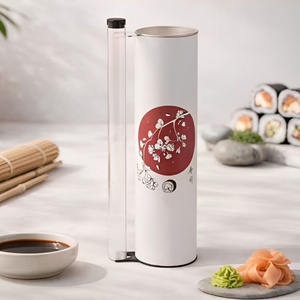Tube en papier kraft biodégradable de qualité alimentaire, conteneur pop-up pour sushis, boîte à sushis facile à manger, emballage pratique - Product Image 6