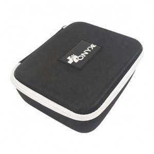 Bolsa de cosméticos al por mayor bolsa de maquillaje personalizada de moda bolsa de maquillaje de poliéster bolsa de cosméticos negra con logotipo - Product Image 3