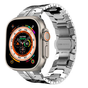 HMJ, nuevo cinturón de reloj inteligente 45 49mm, correa de pulsera de acero inoxidable de hierro, correa de reloj de Metal 49mm para Apple Watch Ultra - Product Image 2