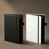 Bas quantité minimale de commande Classique Personnalisable Premium Vegan Leather Deep Red Dot Grid Lined Notebook Journal