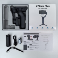 Stabilisateur de cardan pliable L7Bpro 3-en-1 pour téléphone portable, enregistrement vidéo Vlog, suivi IA 360°, lumière LED et trépied selfie