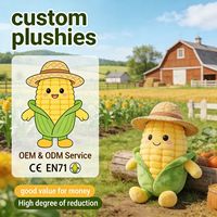 Peluche personnalisée mignonne de fermier et de maïs, poupée en peluche de légume super douce, anti-stress, cadeau d'anniversaire sur le thème de la ferme pour enfants