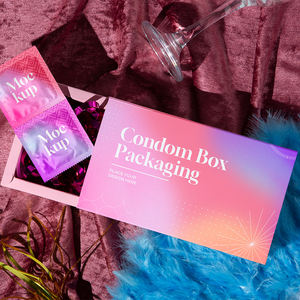 יצרן סיטונאי קרטון תיבת קונדום מותאם אישית הדפסה לוגו אריזת נייר קרטון נייר מתנה - Product Image 3