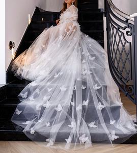 Robe de maternité élégante en dentelle pour femmes enceintes, pyjama papillon à manches longues, vêtements de nuit, peignoir, robes de soirée <span class=keywords><strong>sexy</strong></span> et personnalisées - Product Image 2