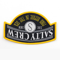 Écussons brodés personnalisés en polyester de haute qualité et haute densité, lavables, pour vêtements, formes et logos personnalisés