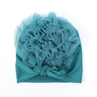 Nouveau style de bonnet musulman pour femmes avec dentelle latérale et grande fleur, turban africain, chapeau turban