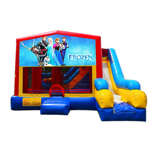 Christmas gorilla home combo with Slide Frozen inflatable bouncy castle - Product Image 1