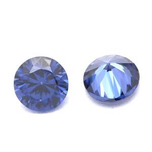 Fabricante de piedras preciosas sueltas, gemas sintéticas, circón, tanzanita ligera, corte brillante redondo, piedra Cz, Zirconia cúbica - Product Image 1