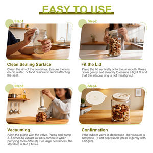 Couvre-bocaux en silicone écologiques à fermeture hermétique universelle pour bocaux Mason, préservateur alimentaire hermétique pour la maison - Product Image 4