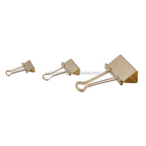 Clip per Raccoglitori Dorate da 19MM, Forniture per Ufficio e Scuola, Clip a Molla per Documenti e Memo - Product Image 3