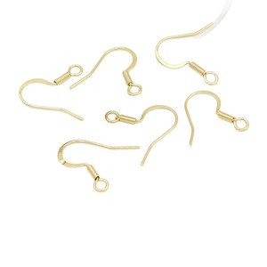 18k Gold Plated Copper Ear <b>Hooks</b> Drop Shape DIY Jewelry Making Components For Handmade Accessories A05 - Product Image 5
