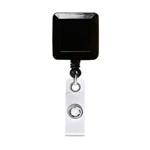 Porte-badge rétractable carré personnalisé avec logo imprimé - Product Image 2