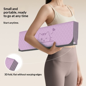 Tapis de <span class=keywords><strong>yoga</strong></span> pliable 20% moins cher, 185 cm, rectangulaire, grand, portable, pour extérieur, sport, fitness, épais, antidérapant, en TPE, 6 mm d'épaisseur, 1 kg - Product Image 1