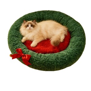 Christmas cat bed, winter warm cat bed, all-season cat mat, kitten sleeping mat, <b>pet</b> bed - Product Image 1