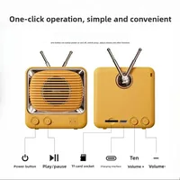 Haut-parleur Bluetooth rétro en forme de mini-téléviseur, audio sans fil portable, décoration