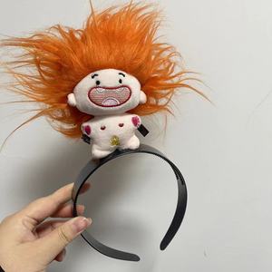 Muñeca <span class=keywords><strong>de</strong></span> moda con aro <span class=keywords><strong>de</strong></span> pelo <span class=keywords><strong>de</strong></span> Color, muñeco <span class=keywords><strong>de</strong></span> peluche periférico para mujer, diadema <span class=keywords><strong>de</strong></span> borde ancho francés con pinza para el pelo, accesorios para el cabello - Product Image 6