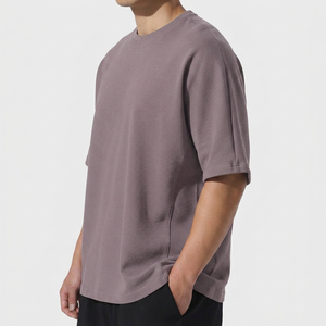 Camiseta Oversize para Hombre, Algodón Grueso, Corte Holgado, Cuello Redondo, Manga Corta, Estilo Urbano Informal, Tejido Suave de Primera Calidad - Product Image 2