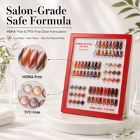 Nouvelle conception, vernis à ongles gel effet œil de chat Hema TPO gratuit, coffret cadeau de Noël, marque privée, kit gel UV pour l'automne, collection en boîte, vente en gros