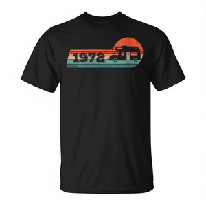 Camiseta Rv Pilot 1972 Birthday Motorhome para adultos, unisex, manga corta, cuello redondo, diseño vintage - Product Image 3