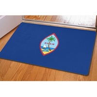 Tapis de porte rectangulaire antidérapant avec drapeau de la Dominique, 40x60 cm, tapis de sol en caoutchouc polyester, décoration de cuisine intérieure et extérieure