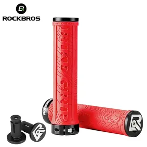 <span class=keywords><strong>ROCKBROS</strong></span> TPR橡胶自行车握把自行车车把Mtb握把手柄上的软3D防滑锁自行车零件自行车配件 - Product Image 6