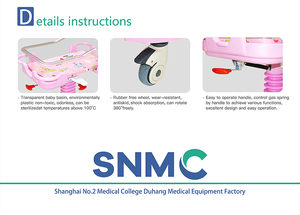 Adjustable Height Baby <strong>Crib</strong> with Transparent ABS Bassinet Neonatal ICU <strong>Crib</strong> with Trendelenburg Positioning - Product Image 6