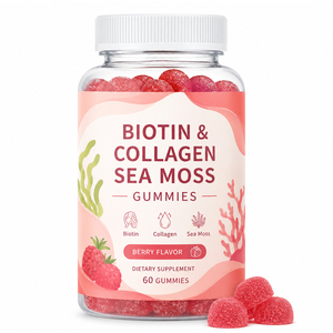 Gomitas de Belleza de Marca Privada con Biotina, Colágeno y Musgo Marino para Adultos, Mejora de Uñas, Cabello y Piel, Refuerzo Inmunológico, Antioxidante, 60 Unidades - Product Image 1