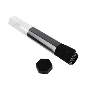 Tubo de Almacenamiento Hexagonal Transparente de Aleación de Aluminio para Tapetes de Juego con Acabado con Recubrimiento en Polvo, Color Personalizado, Extremo y Tapa de Tela Negra - Product Image 2
