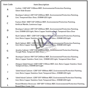 ตู้โชว์ร้านค้าที่ทันสมัยดีไซน์หรูหรา Bespoke ตู้โชว์เครื่องประดับคุณภาพสูงตู้โชว์เครื่องประดับ - Product Image 6