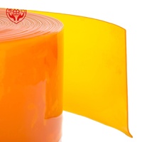 Rouleaux de rideaux en PVC orange en vrac, résistants aux UV, protection contre les insectes, coupe-vent, anti-poussière, inodores, pour portes industrielles, directement de l'usine