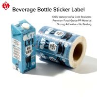 Etichetta personalizzata per bottiglie di latte, adesivo per prodotti lattiero-caseari, etichetta adesiva per alimenti per bottiglie di latte, confezionamento di prodotti lattiero-caseari