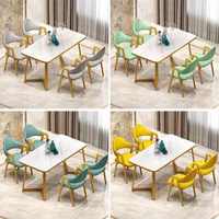 Table et chaises de réception et de négociation de luxe, longues et simples, pour café, salon de thé et lieux de restauration