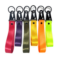 Porte-clés de moto couleur unie avec boucle bec d'aigle, pendentif de sac à dos, cordon porte-clés sans logo