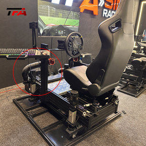 Simulateur profil aluminium volant personnalisé Cockpit simulateur de jeu de conduite superbe Cockpit avec vraie chaise course - Product Image 5