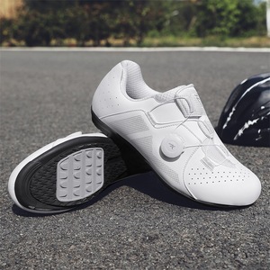Chaussures de cyclisme transfrontalières pour hommes et femmes, légères, respirantes, à semelle rigide, pour vélo de route, à clips - Product Image 1