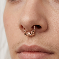 Xinfocus 2026 Design Tendance Anneau Clicker pour Septum, Anneaux de Nez, Piercing à Segment Articulé pour Cartilage, Hélix, Tragus