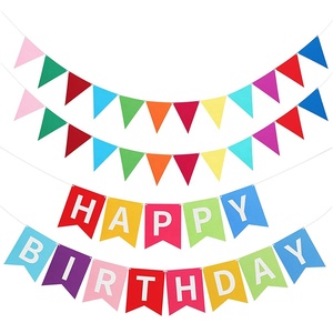 4 pièces de tissu feutre arc-en-ciel assemblé pour la décoration de la fête d'anniversaire. - Product Image 1