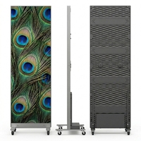 Pantalla LED Plegable P1.86 para Carteles Móviles, Diseño Ultrafino sin Marco, Pantalla LED de Alto Brillo para Publicidad en Centros Comerciales